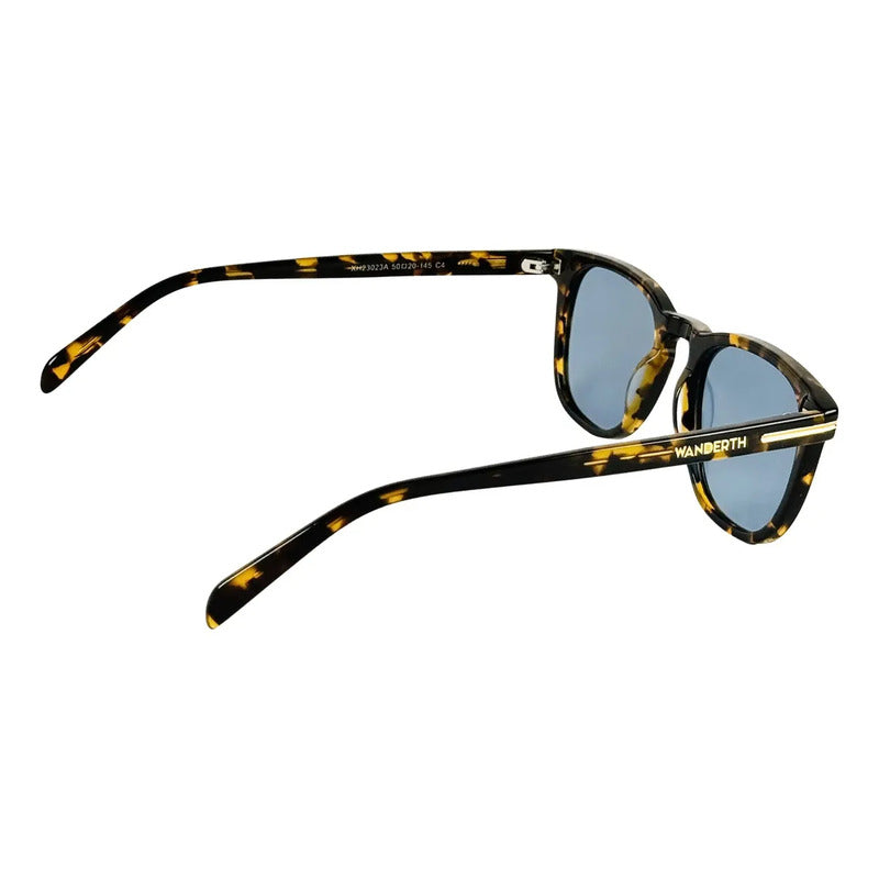 Wanderth Lentes De Sol Orion Color Animal Print Lente Azul Varilla Animal Print Armazón Animal Print Diseño Fashion
