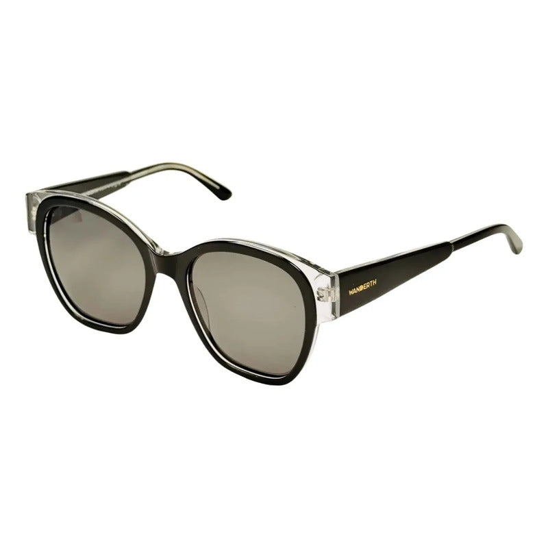 Wanderth Lentes De Sol Zeld Color Negro/transparente Lente Negro Varilla Negro Armazón Negro/transparente Diseño Fashion