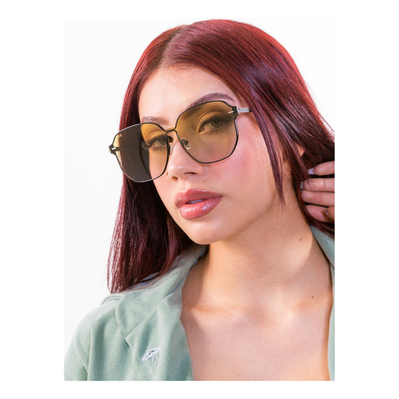 Wanderth Lentes De Sol Rayden Color Negro Lente Verde Varilla Negro Armazón Negro Diseño Fashion