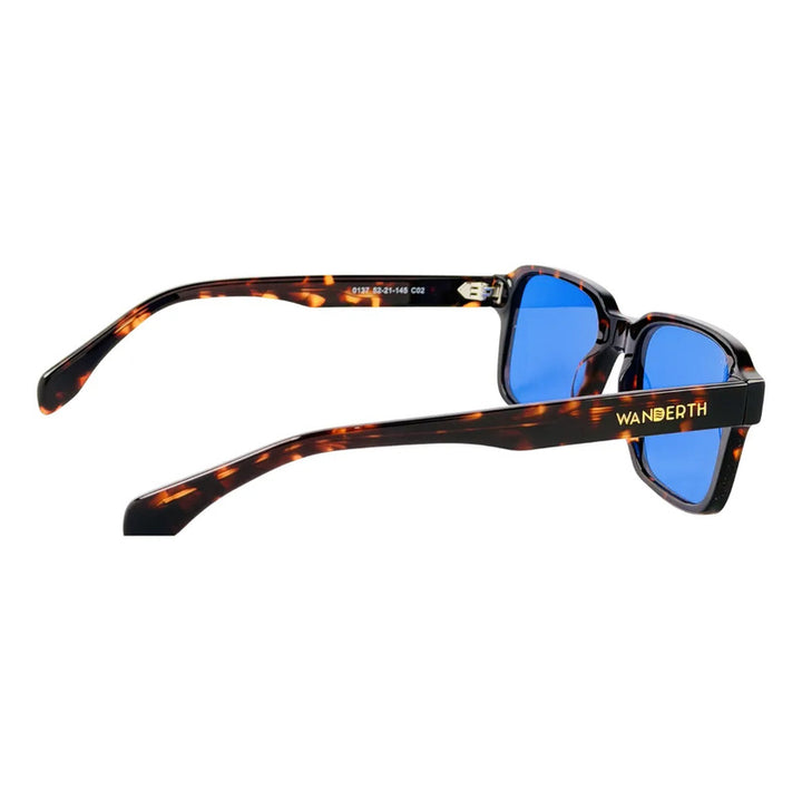 Wanderth Lentes De Sol Niza Solido Animal Print Azul