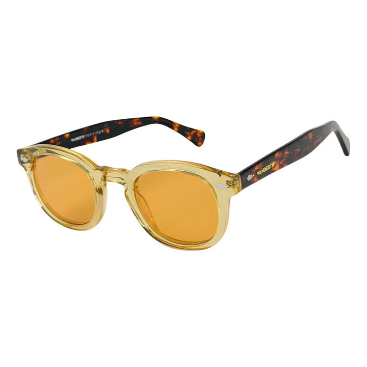 Wanderth Lentes De Sol Tahira Solido Marrón Claro Naranja Claro Animal Print
