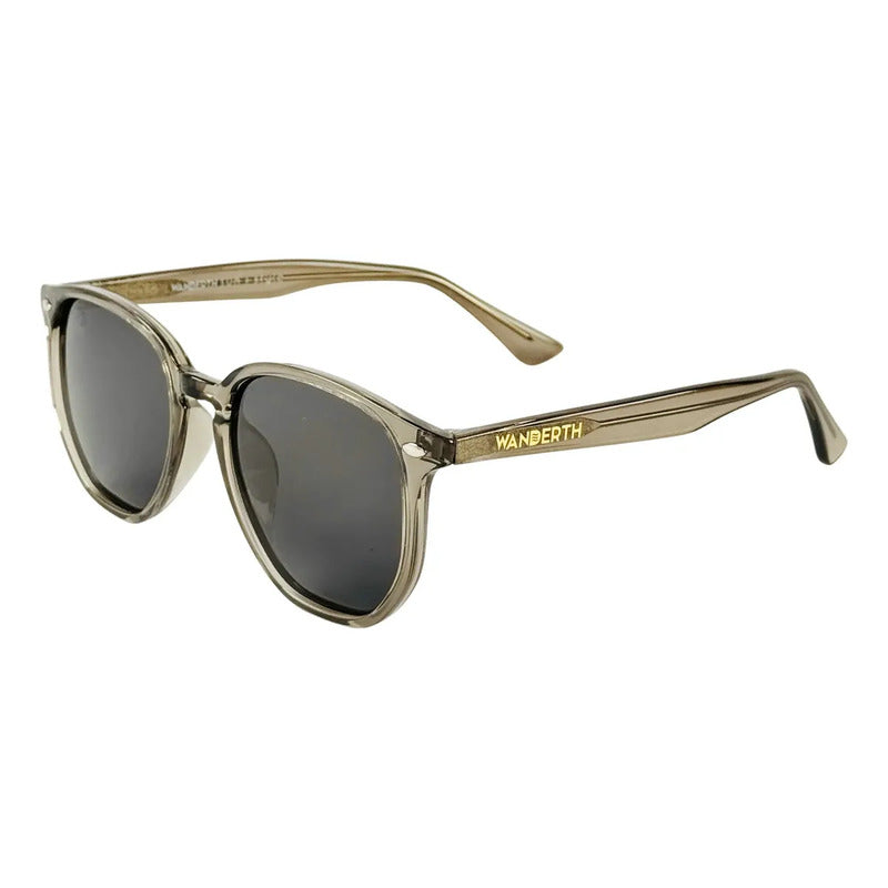 Wanderth Lentes De Sol Novair Color Gris Lente Negro Varilla Gris Armazón Gris Diseño Fashion