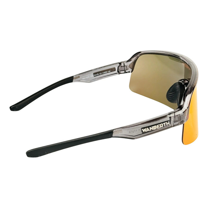 Wanderth Lentes Time Race Fusion Mirror Rojo Gris Oscuro