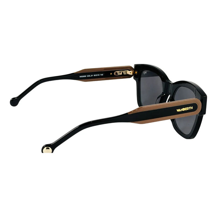 Wanderth Lentes De Sol Esme Solido Negro Gris