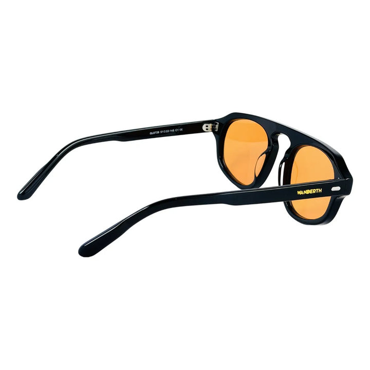 Wanderth Lentes De Sol  Marea Solido Negro Naranja Claro