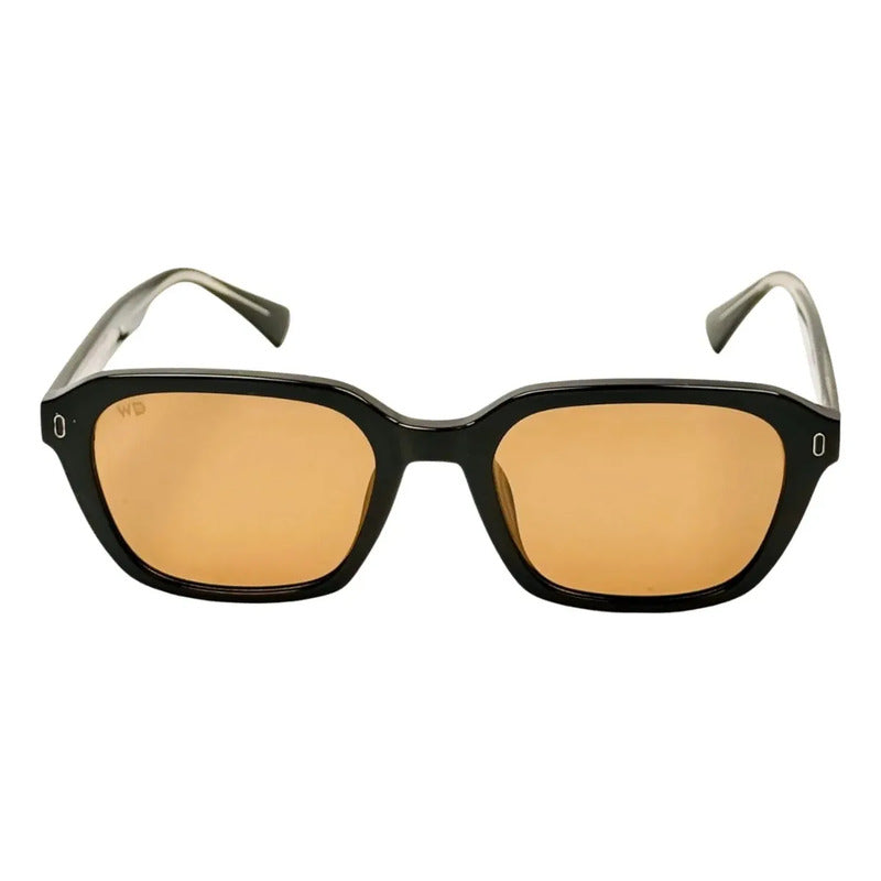 Wanderth Lentes De Sol Draven Color Negro Lente Marrón Varilla Negro Armazón Negro Diseño Fashion