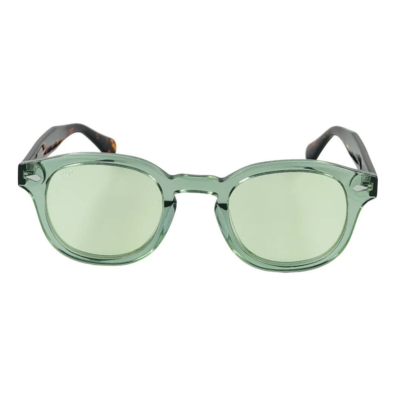 Wanderth Lentes De Sol Tahira Solido Verde Claro Animal Print