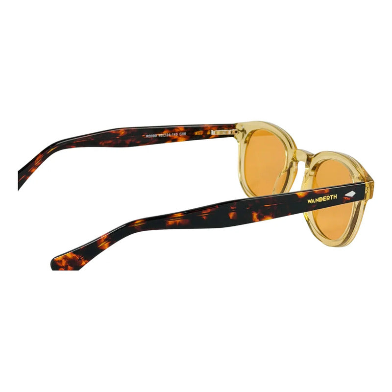 Wanderth Lentes De Sol Tahira Solido Marrón Claro Naranja Claro Animal Print