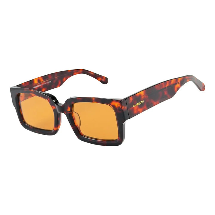 Wanderth Lentes De Sol Nolia Degrade Animal Print Naranja Claro Dorado