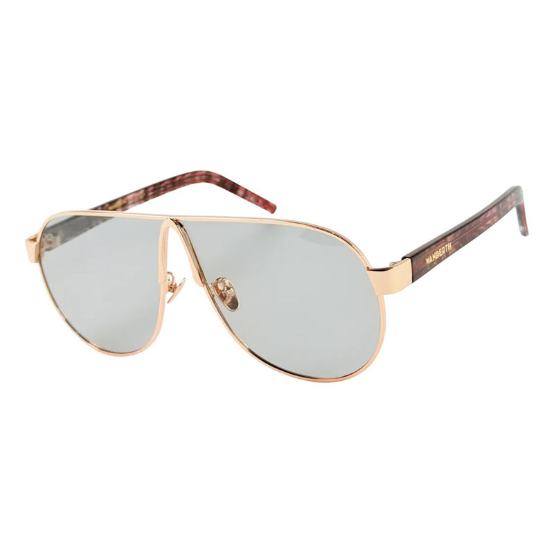 Wanderth Lentes De Sol Maui Solido Dorado Gris Animal Print
