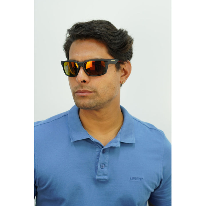 Wanderth Lentes De Sol Cyclone Color Negro Lente Rojo Varilla Negro/rojo Armazón Negro Diseño Sports Deportivo