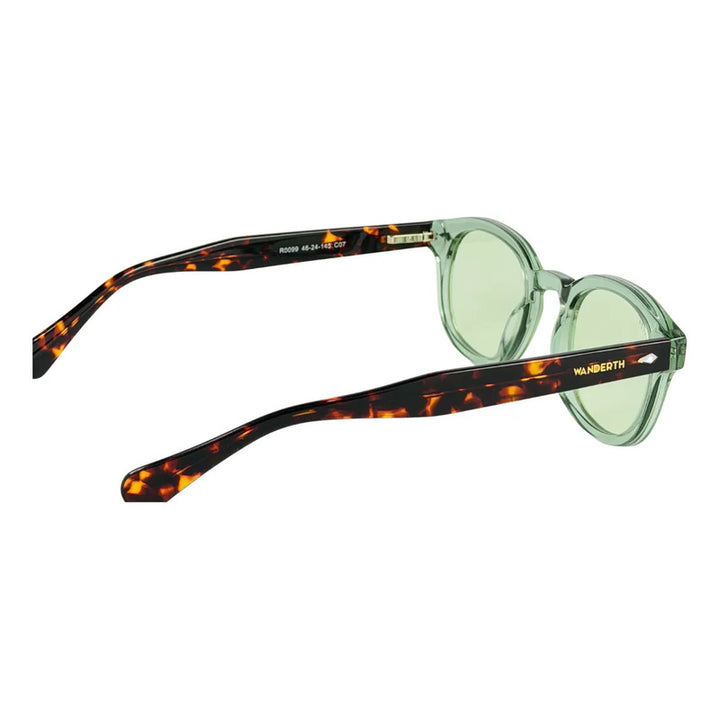 Wanderth Lentes De Sol Tahira Solido Verde Claro Animal Print