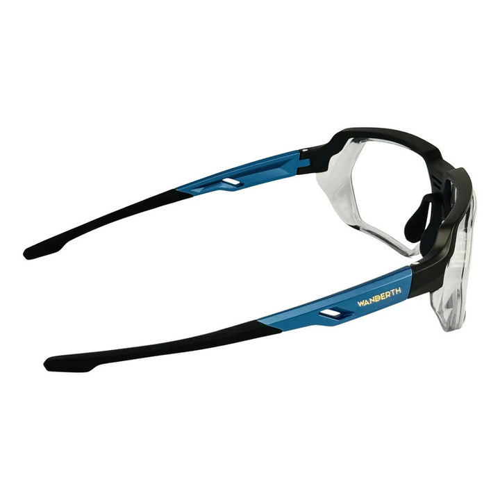 Wanderth Gafas Seguridad Industrial Eclipse Pro Negro/transparente/brazo Azul