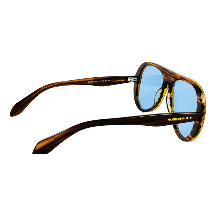 Wanderth Lentes De Sol  Aurel Solido Animal Print Azul