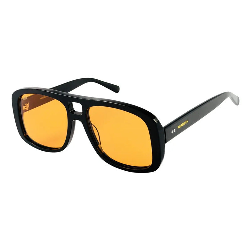 Wanderth Lentes De Sol Savia Solido Negro Naranja Claro