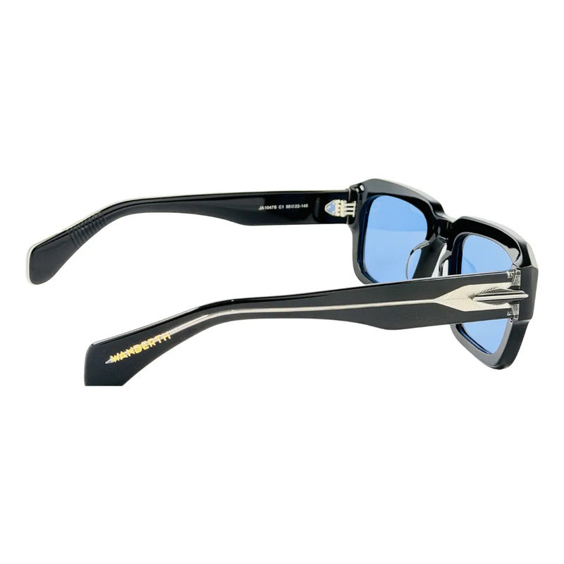 Wanderth Lentes De Sol Capri Solido Negro Azul