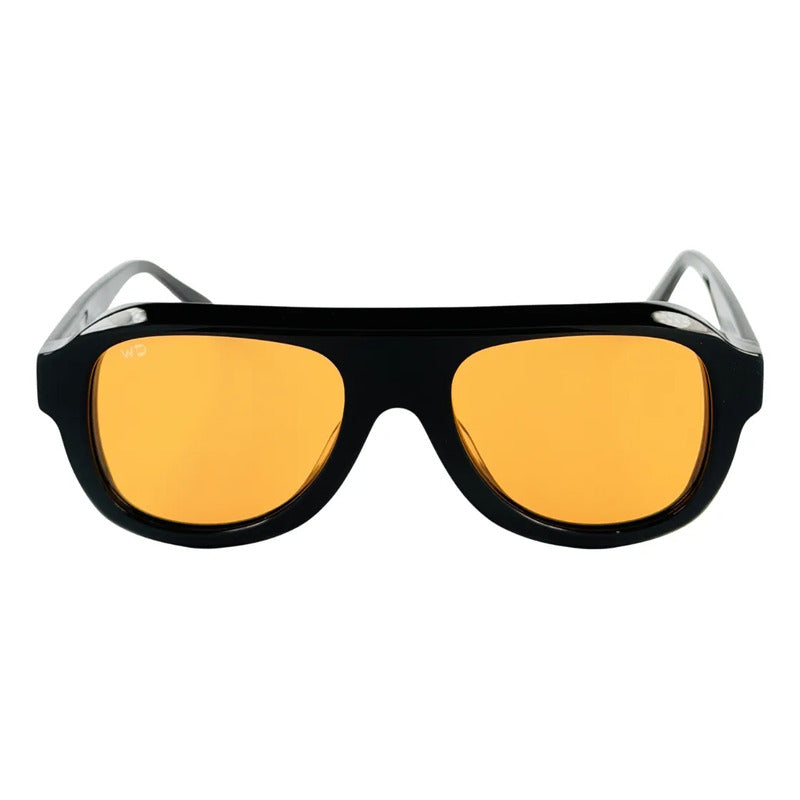 Wanderth Lentes De Sol  Cassis Solido Negro Naranja Claro