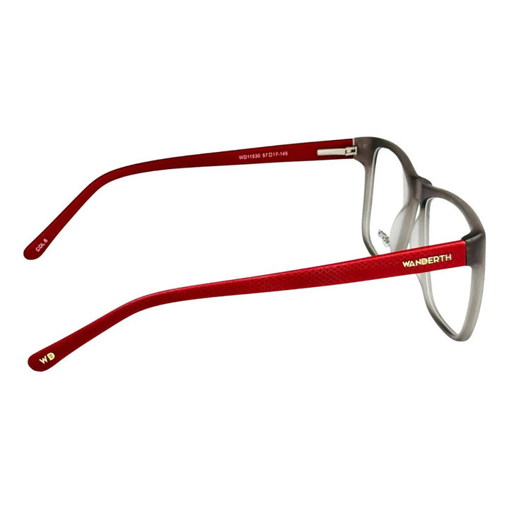 Monturas Aeron Wanderth Cuadradas De Acetato Para Hombre Gris Y Rojo Gris/rojo
