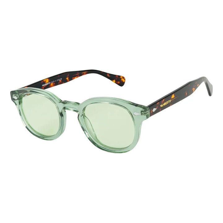 Wanderth Lentes De Sol Tahira Solido Verde Claro Animal Print