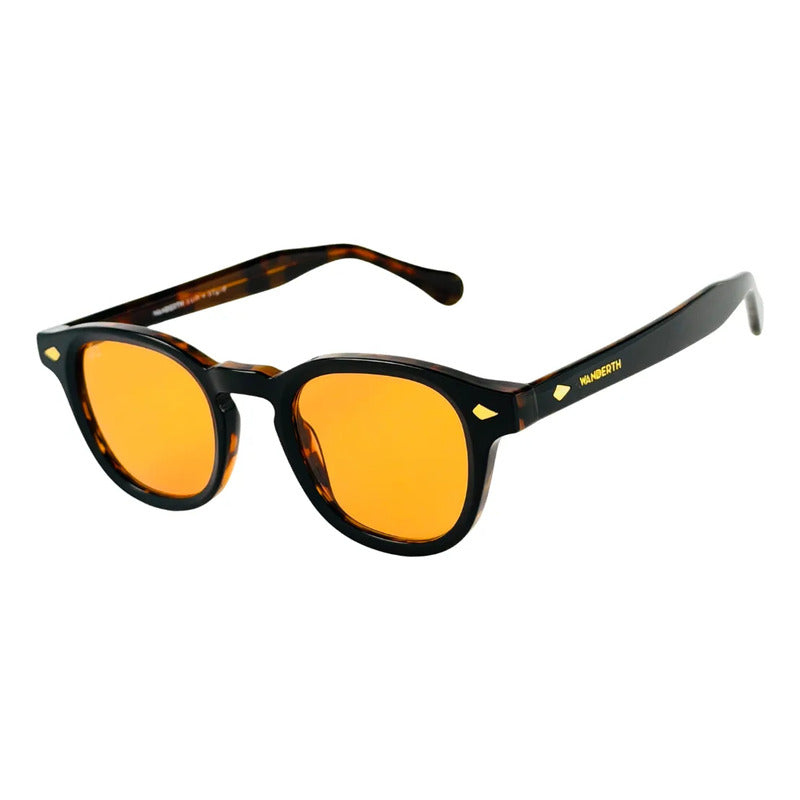 Wanderth Lentes De Sol Zafira Solido Negro Naranja Claro