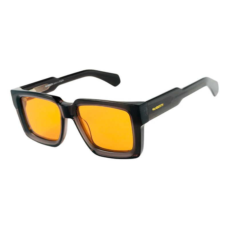 Wanderth Lentes De Sol Sahara Solido Gris Naranja Claro