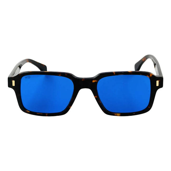 Wanderth Lentes De Sol Niza Solido Animal Print Azul