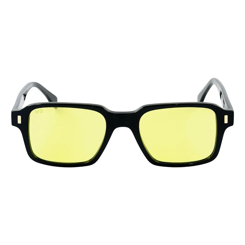 Wanderth Lentes De Sol Niza Solido Negro Amarillo