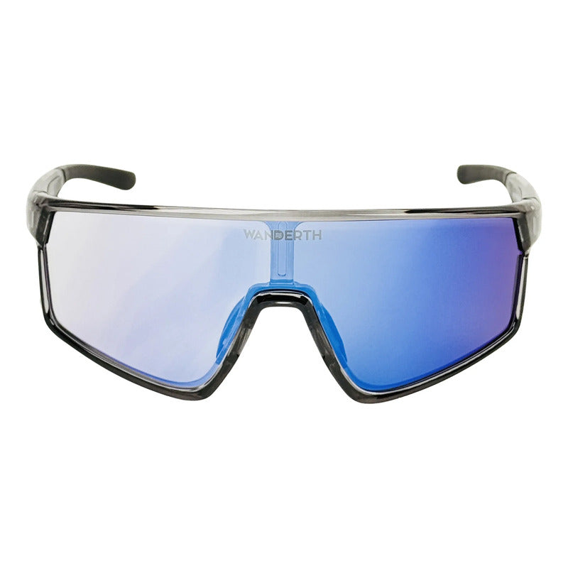 Wanderth Lentes Blaze Run Fusion Mirror Azul Gris Cristal