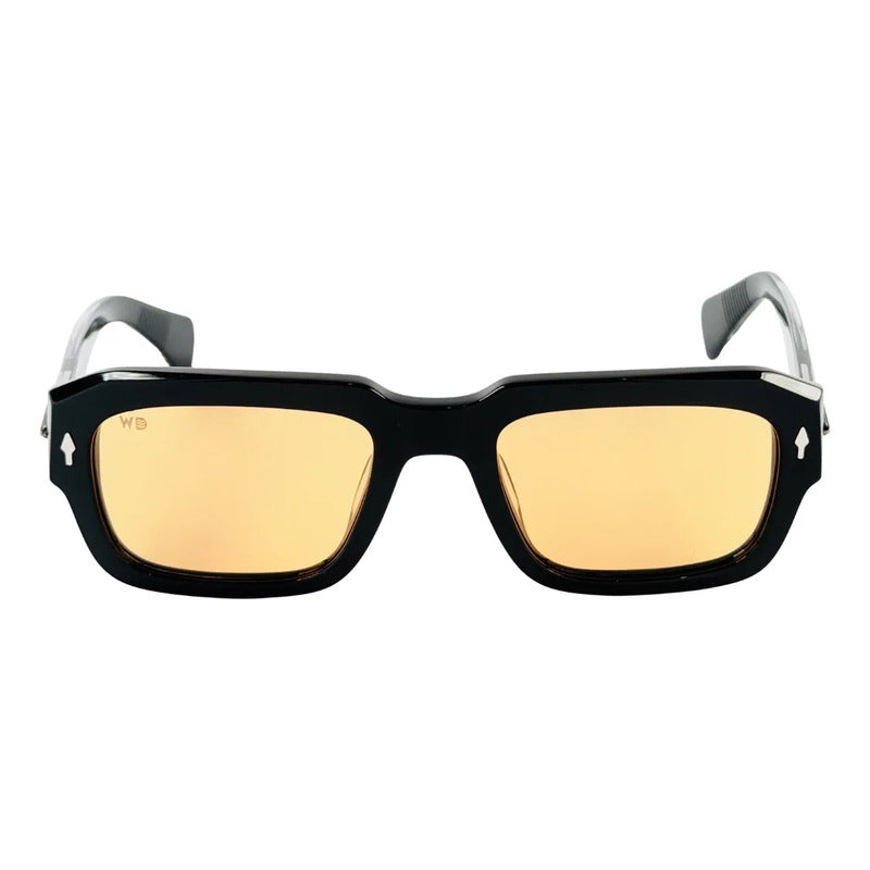 Wanderth Lentes De Sol Capri Solido Negro Naranja Claro