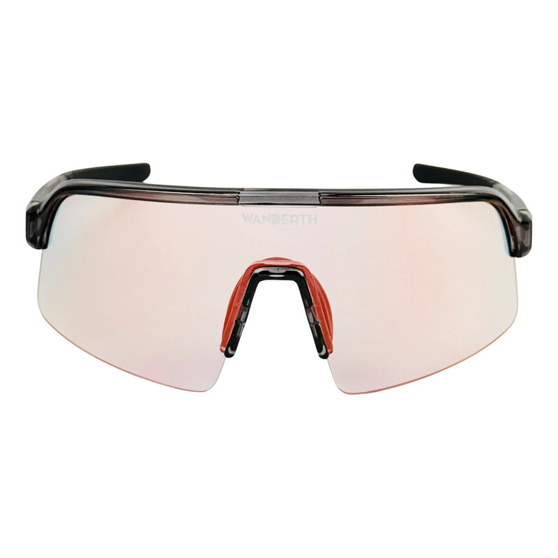 Wanderth Lentes Time Race Fusion Mirror Rojo Gris Oscuro