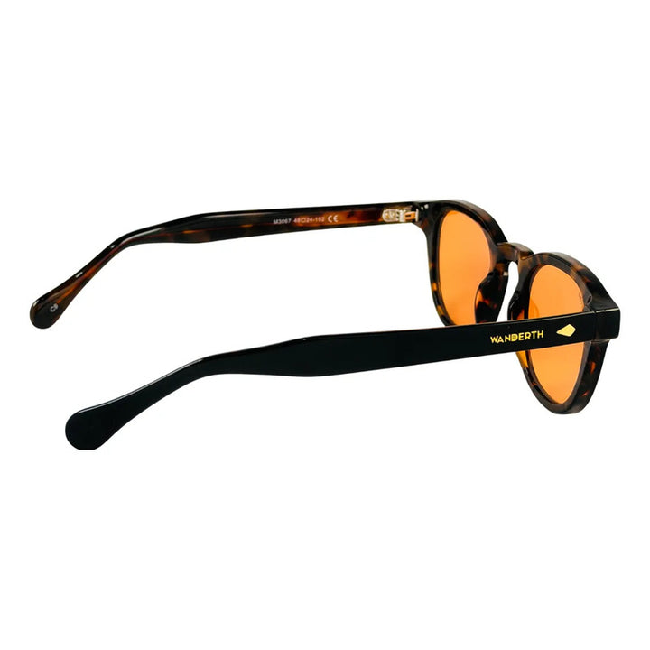 Wanderth Lentes De Sol Zafira Solido Negro Naranja Claro