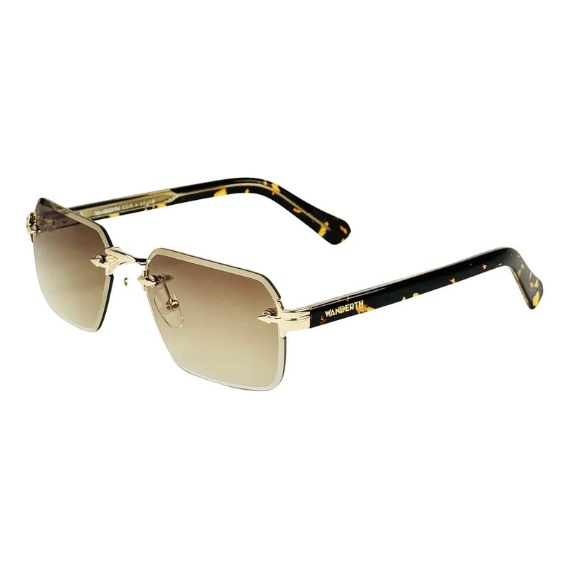Wanderth Gafas Sol Sunedge Tres Piezas Dorado Marrón Dorado/animal Print