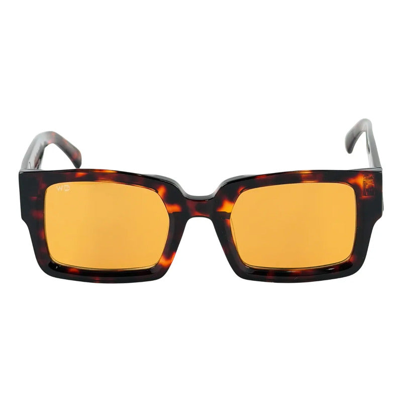 Wanderth Lentes De Sol Nolia Degrade Animal Print Naranja Claro Dorado