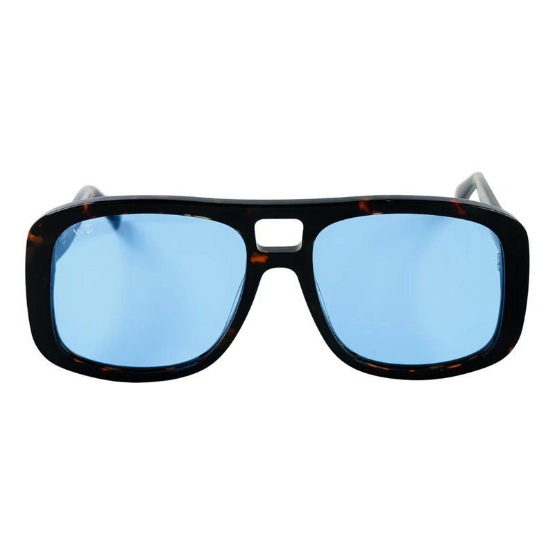 Wanderth Lentes De Sol Savia Solido Animal Print Azul