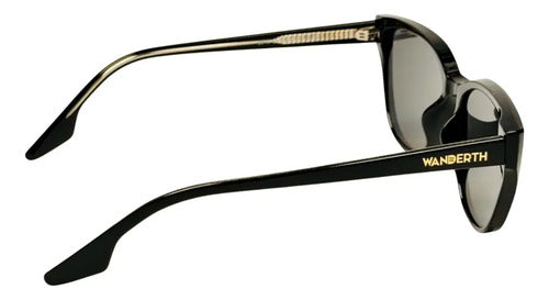 Wanderth Lentes De Sol Astra Lente Negro Varilla Negro Armazón Negro Diseño Fashion