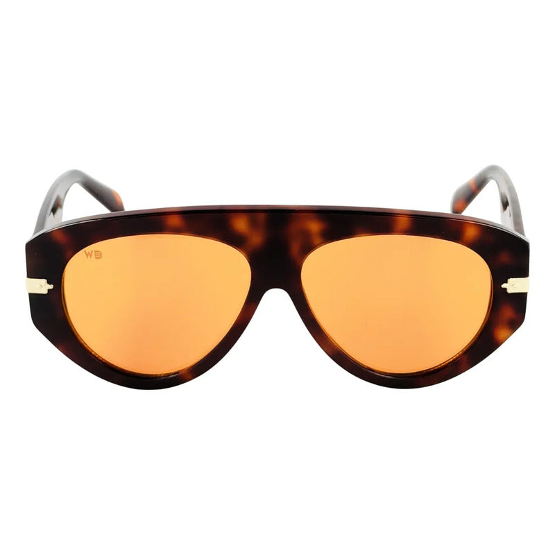 Wanderth Lentes De Sol Neria Solido Animal Print Naranja Claro Rosa
