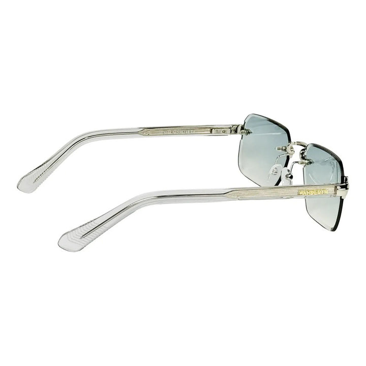 Wanderth Gafas Sol Sunedge Tres Piezas Plateado Azul Acero Plateado/transparente