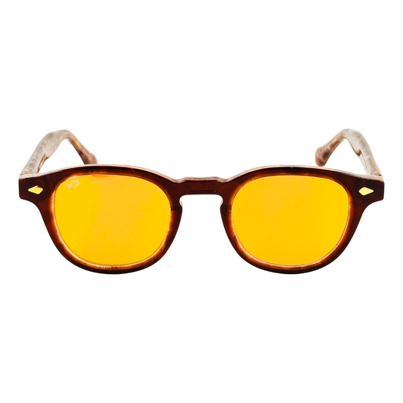 Wanderth Lentes De Sol Zafira Solido Marrón Naranja Claro