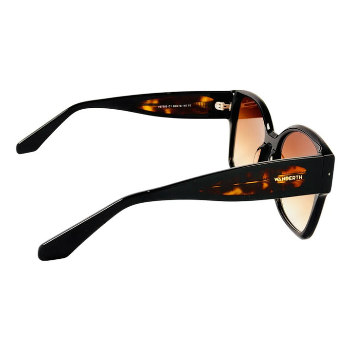 Wanderth Lentes De Sol  Viona Degrade Animal Print Naranja Claro Negro