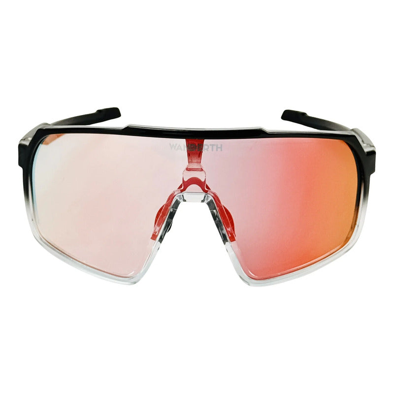Wanderth  Lentes Strength Fusion Mirror Rojo Negro/degrade Transparente