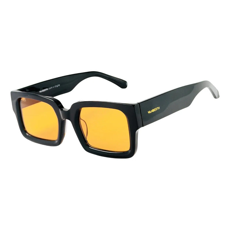 Wanderth Lentes De Sol Nolia Solido Negro Naranja Claro
