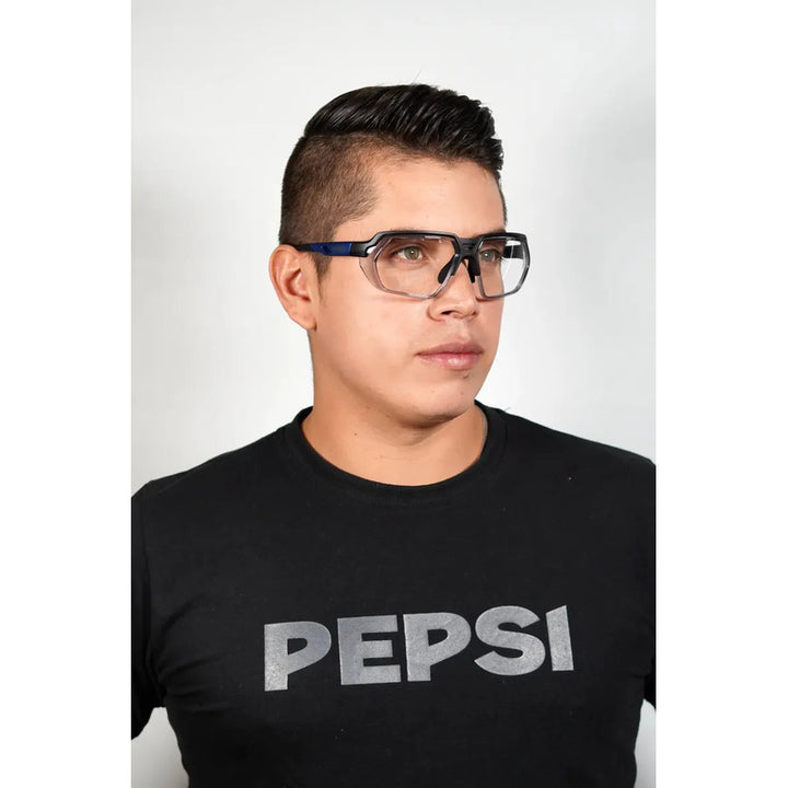 Wanderth Gafas Seguridad Industrial Eclipse Pro Negro/transparente/brazo Azul