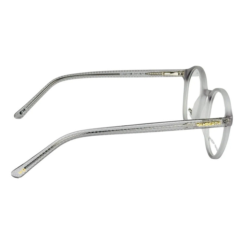 Montura De Gafas Para Hombre Wanderth Monarch Redonda Gris De Tr90