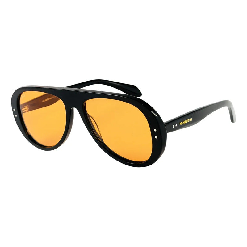 Wanderth Lentes De Sol  Aurel Solido Negro Naranja Claro