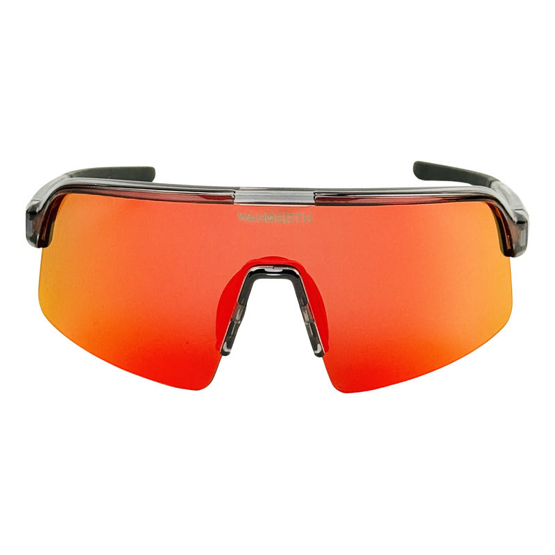Wanderth Lentes Time Race Fusion Mirror Rojo Gris Oscuro