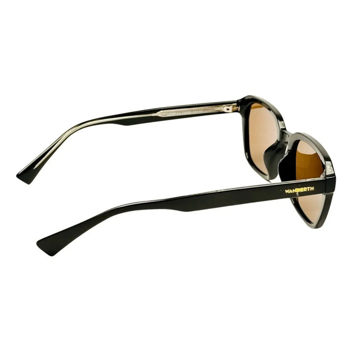 Wanderth Lentes De Sol Draven Color Negro Lente Marrón Varilla Negro Armazón Negro Diseño Fashion