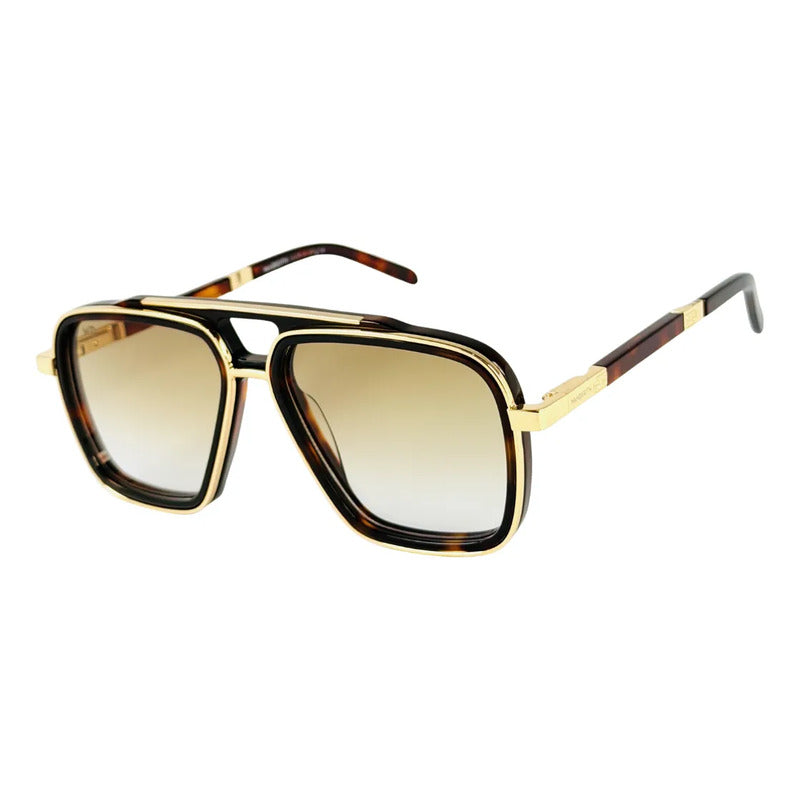 Wanderth Lentes De Sol Zaria Degrade Animal Print Marrón Claro Dorado