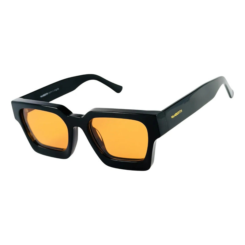 Wanderth Lentes De Sol  Ardea Solido Negro Naranja Claro