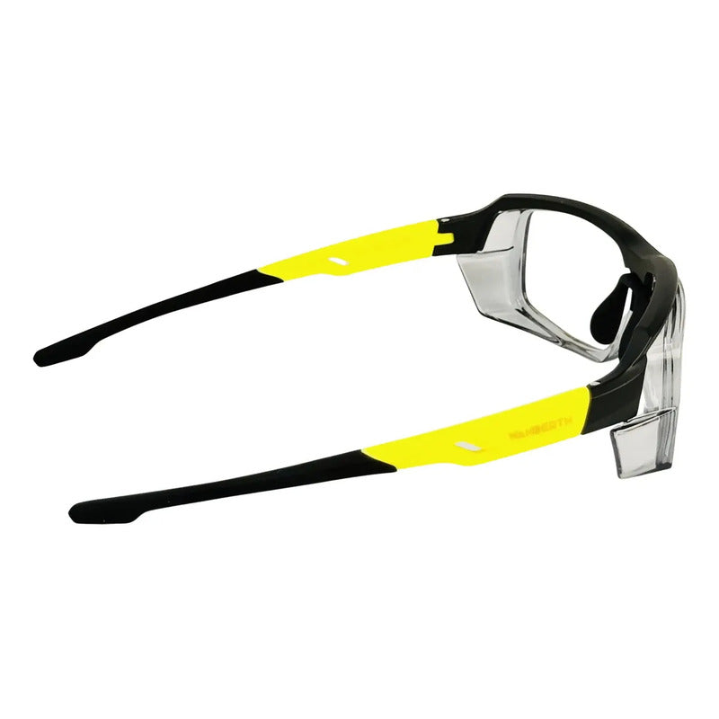Wanderth Gafas Seguridad Industrial Cyberlux Negro/transparente/brazo Amarillo