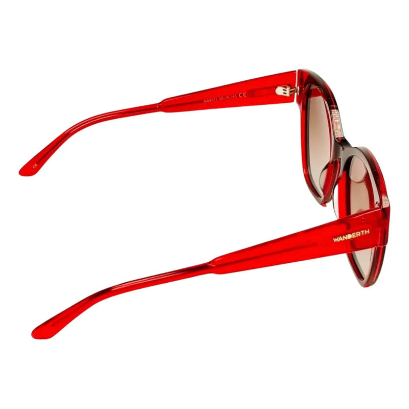Wanderth Lentes De Sol Zeld Color Rojo Lente Rojo Varilla Rojo Armazón Rojo Diseño Fashion